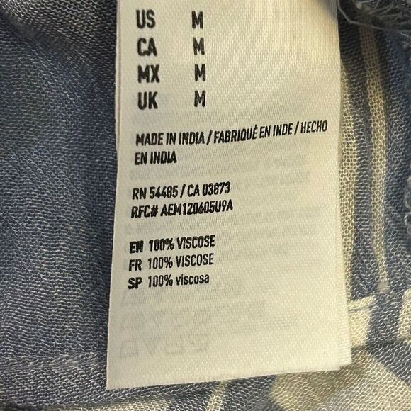 American Eagle Outfitters women's bell sleeve ruffled lace up ruffled boho cropp - Picture 4 of 7